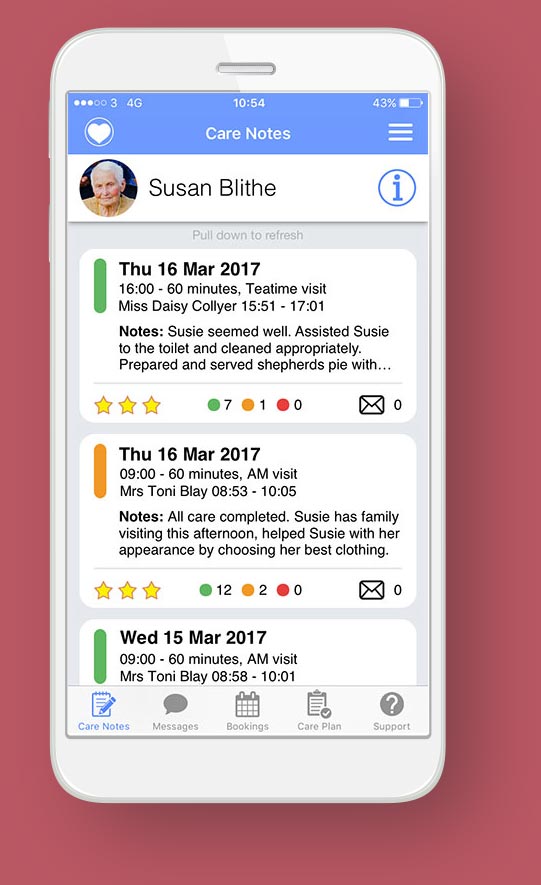 Ealing Home Care Service Provider Client App